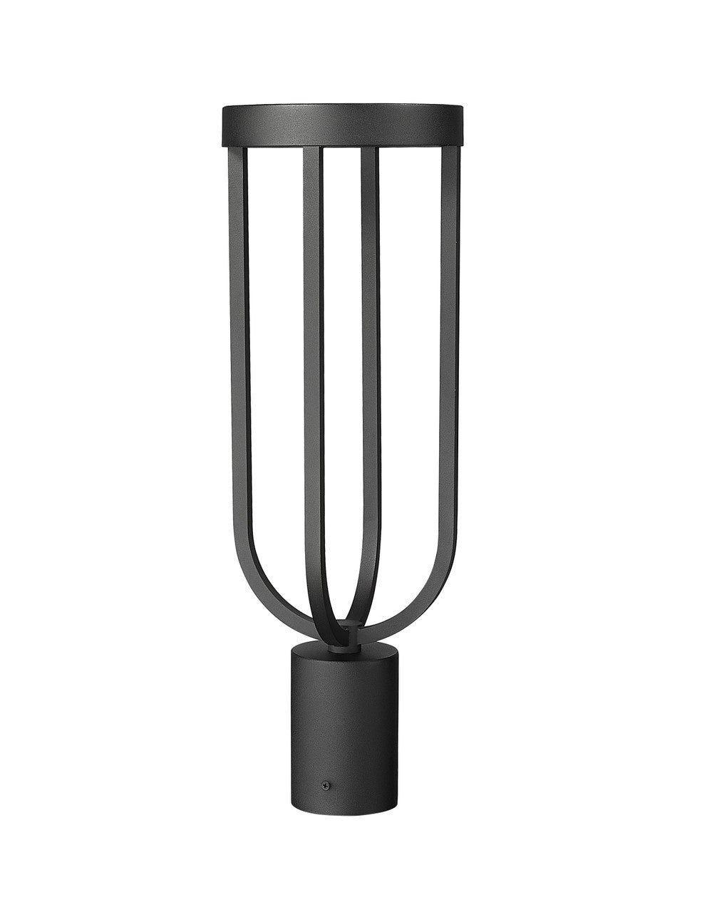 Z-Lite Leland 1 Light Outdoor Post Mount Fixture in Sand Black 5005PHM-BK-LED