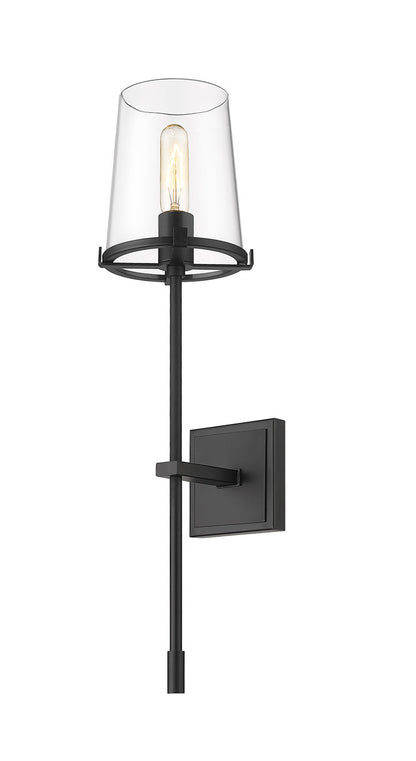 Z-Lite Callista 1 Light Wall Sconce in Matte Black 3032-1S-MB