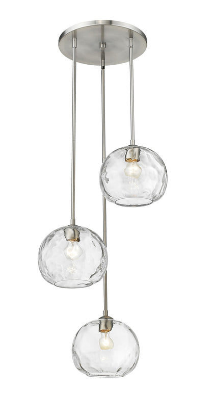 Z-Lite Chloe 3 Light Chandelier in Brushed Nickel 490P10-3R-BN