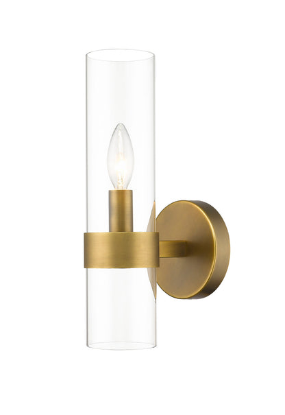 Z-Lite Datus 1 Light Wall Sconce in Rubbed Brass 4008-1S-RB