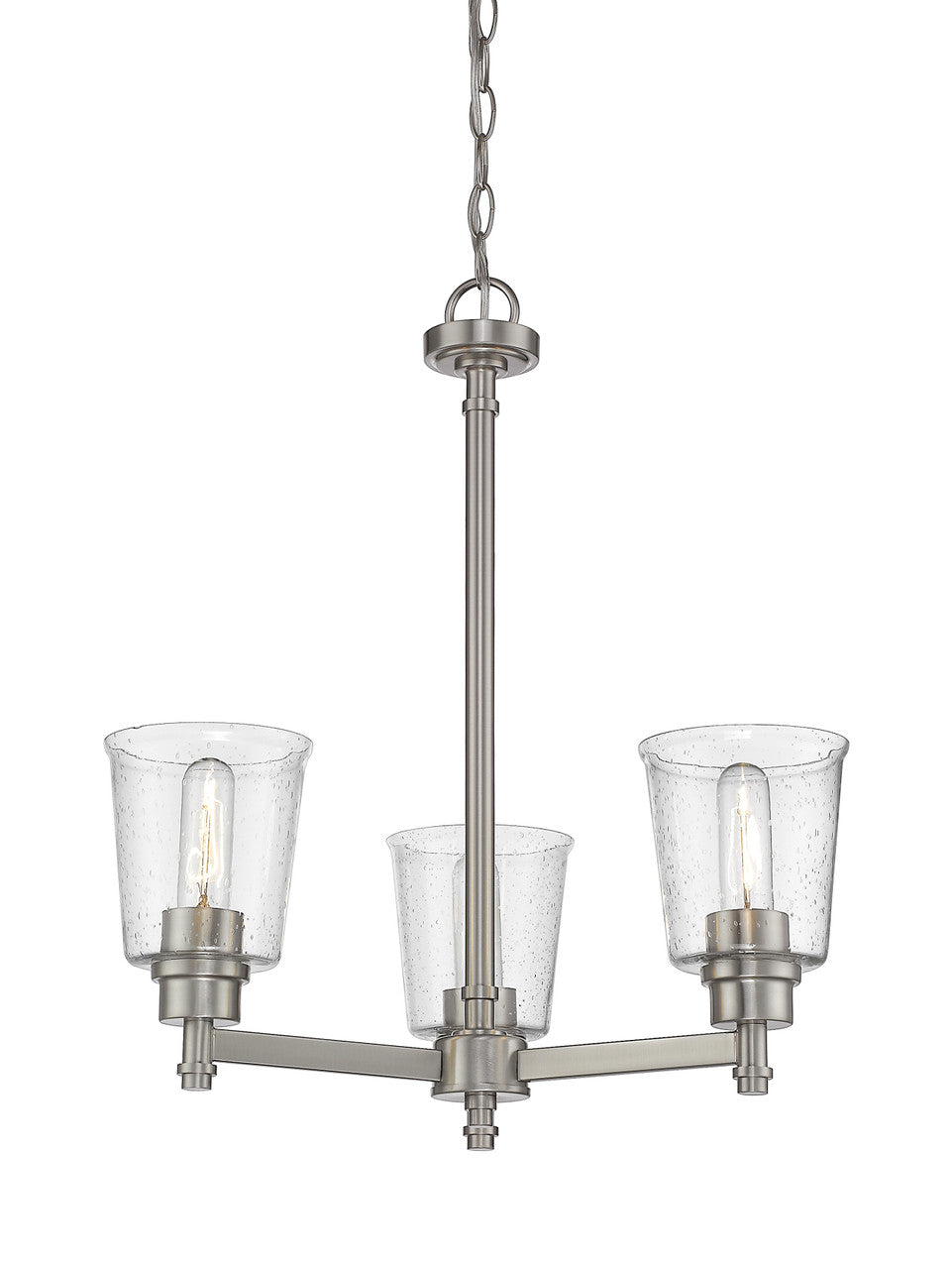 Z-Lite Bohin 3 Light Chandelier in Brushed Nickel 464-3BN