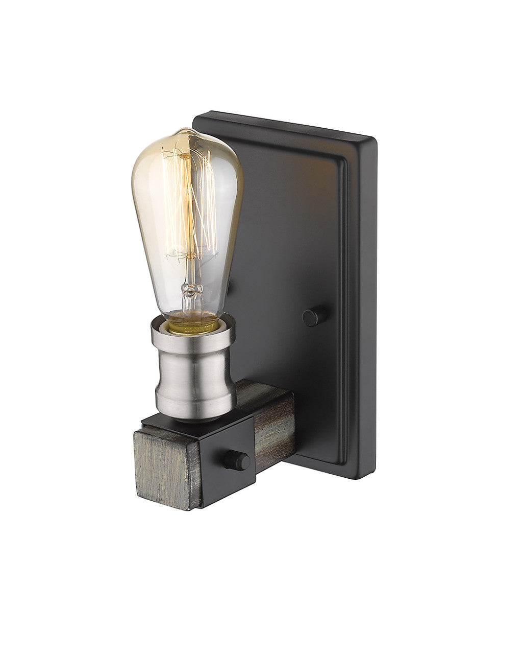 Z-Lite Kirkland 1 Light Wall Sconce in Ashen Barnboard 472-1S-ABB