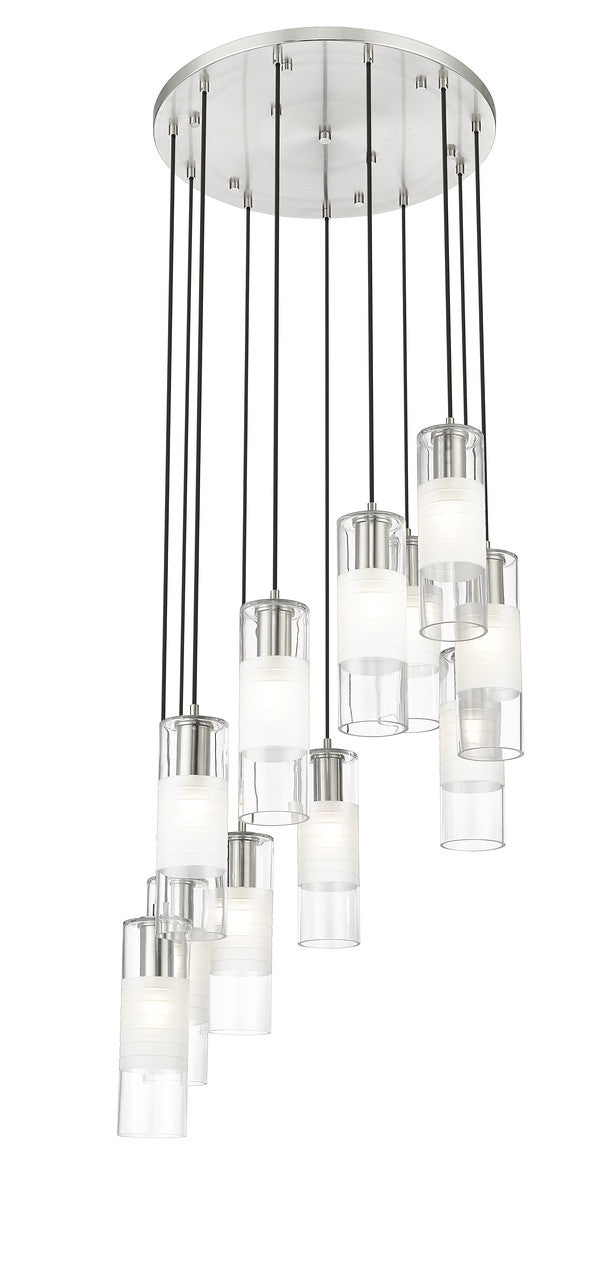 Z-Lite Alton 11 Light Chandelier in Brushed Nickel 824P-11R-BN