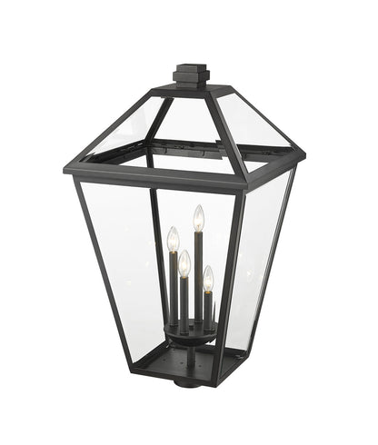 Z-Lite Talbot 4 Light Outdoor Post Mount Fixture in Black 579PHXLXR-BK