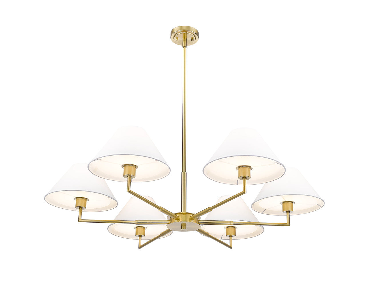 Z-Lite Leila 6 Light Chandelier in Luxe Gold 744-44R-LG