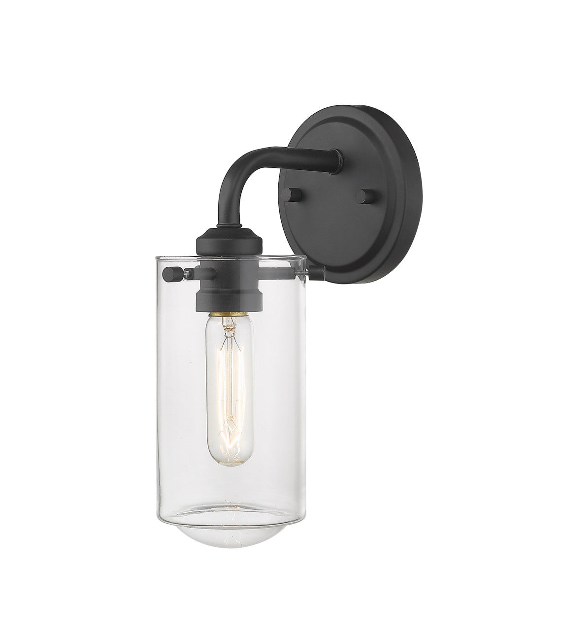 Z-Lite Delaney 1 Light Wall Sconce in Matte Black 471-1S-MB