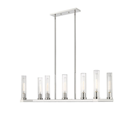 Z-Lite Beau 7 Light Linear Chandelier in Polished Nickel 3031-7L-PN