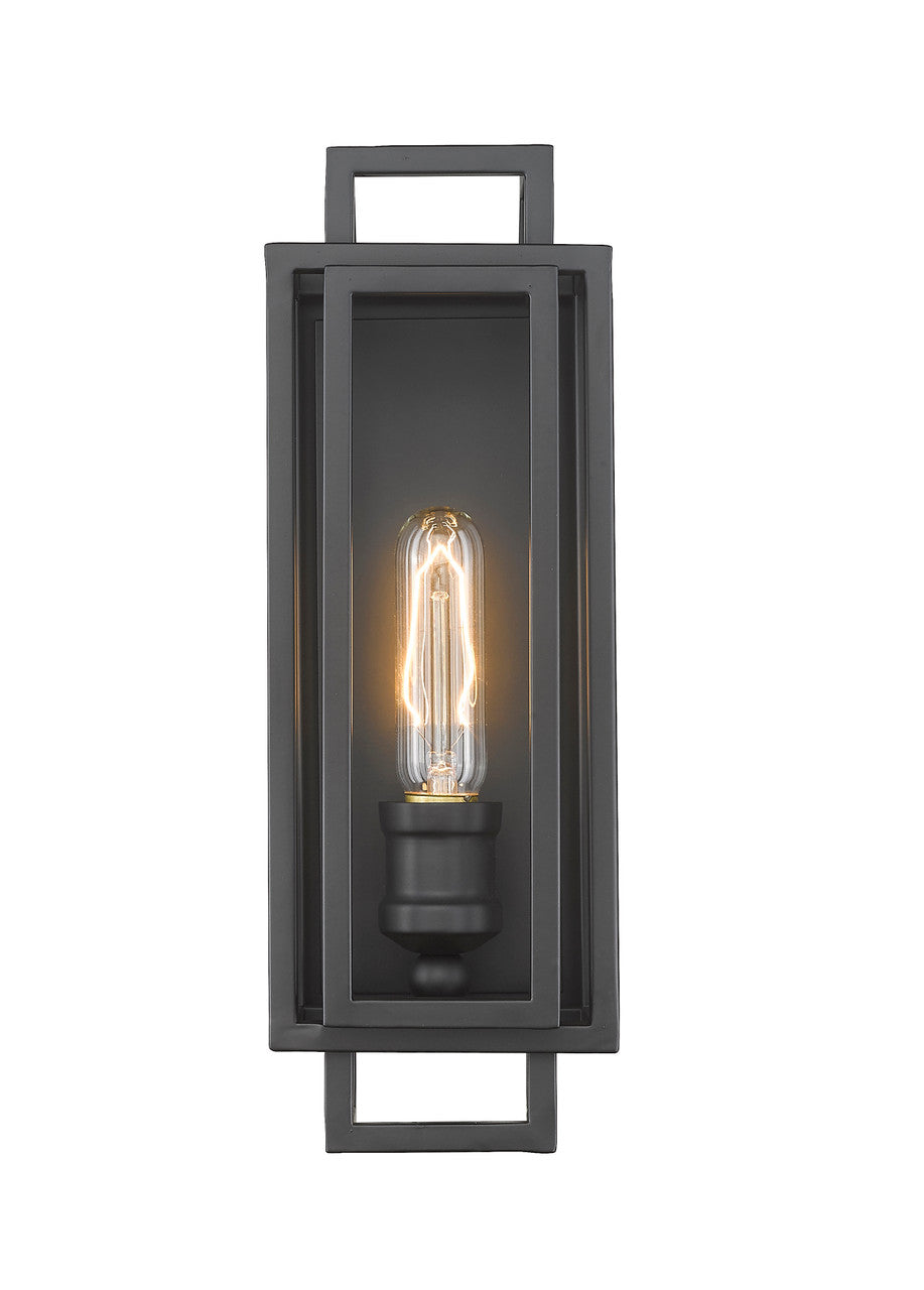 Z-Lite Titania 1 Light Wall Sconce in Matte Black 454-1S-MB