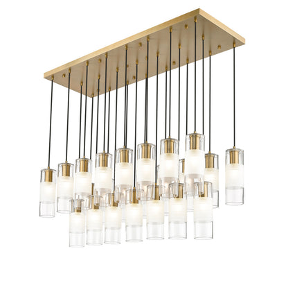 Z-Lite Alton 23 Light Linear Chandelier in Modern Gold 824P-23L-MGLD