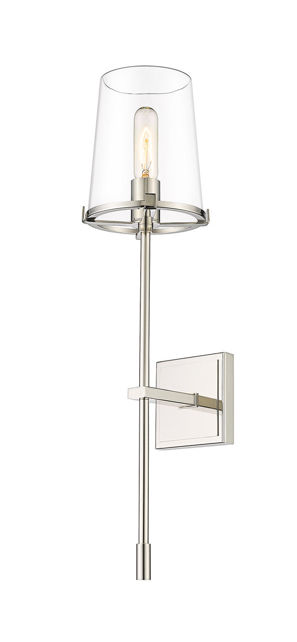 Z-Lite Callista 1 Light Wall Sconce in Polished Nickel 3032-1S-PN