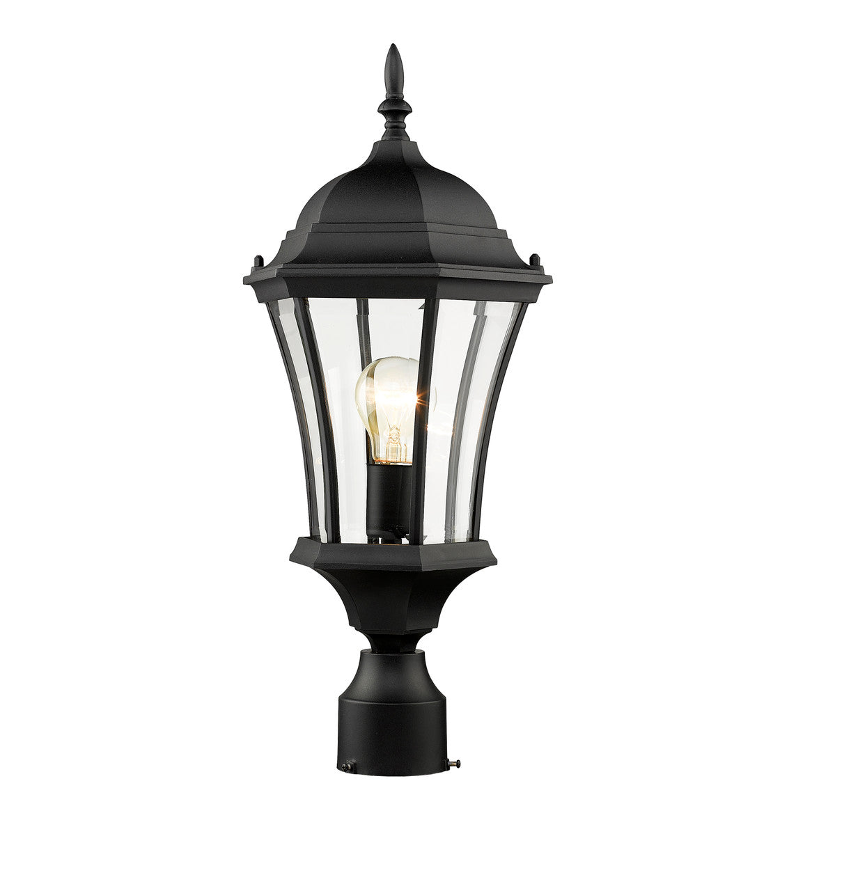 Z-Lite Wakefield 1 Light Outdoor Post Mount Fixture in Black 522PHM-BK