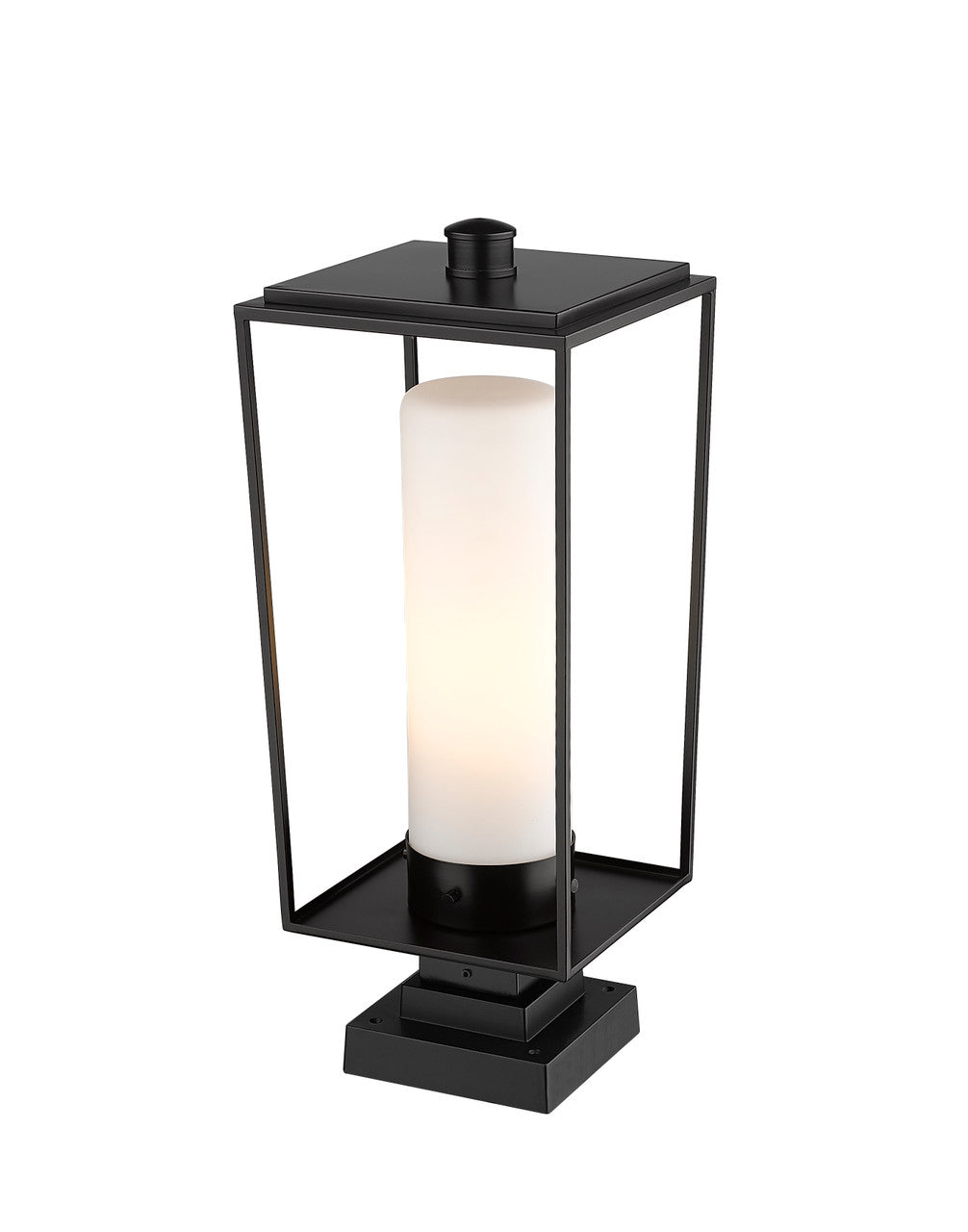 Z-Lite Sheridan 1 Light Outdoor Pier Mounted Fixture in Black 595PHBS-SQPM-BK