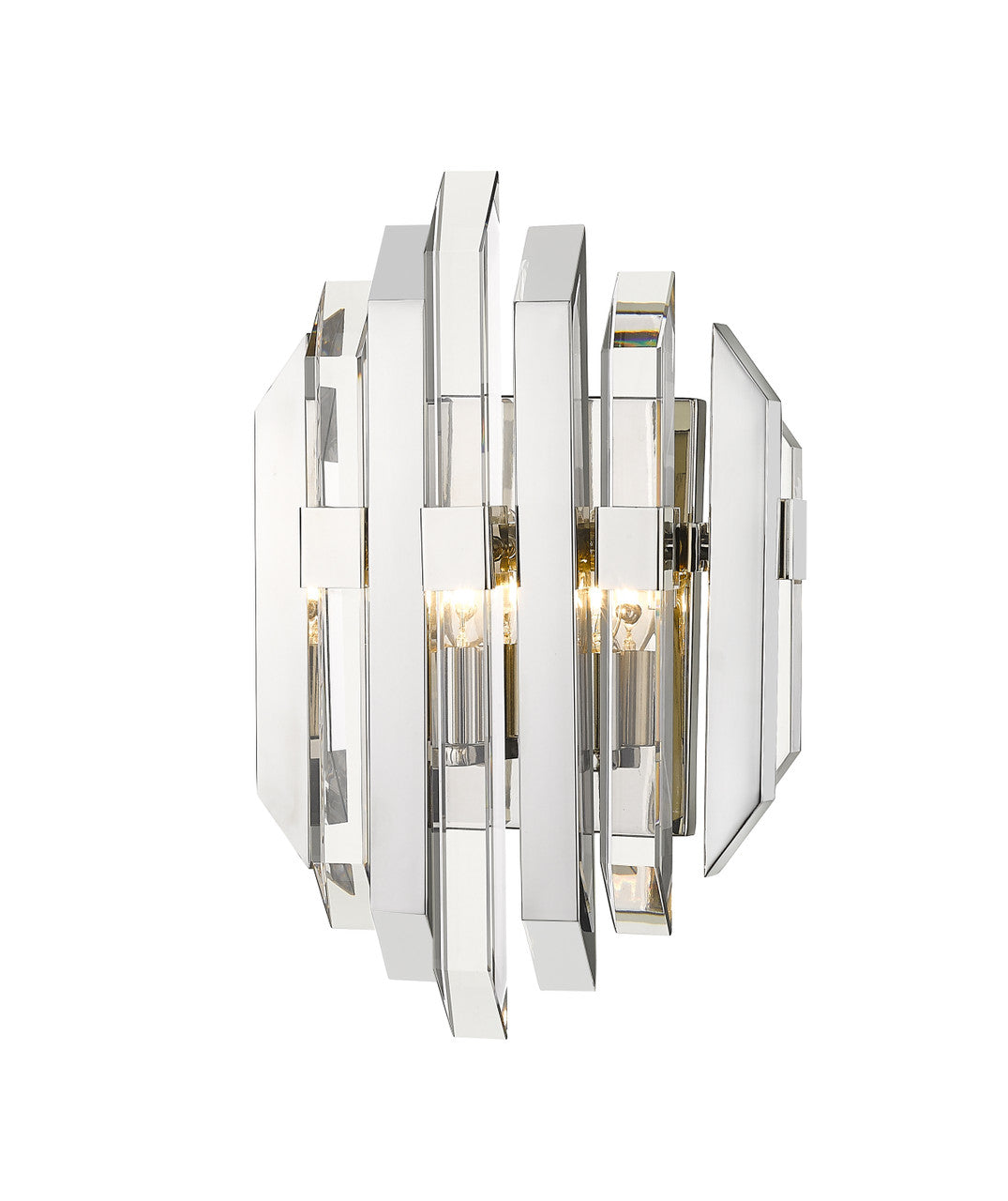 Z-Lite Bova 2 Light Wall Sconce in Polished Nickel 4006S-PN