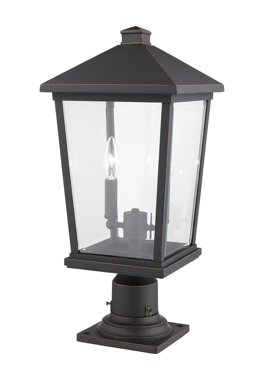 Z-Lite Beacon 2 Light Outdoor Pier Mounted Fixture in Oil Rubbed Bronze 568PHBR-533PM-ORB