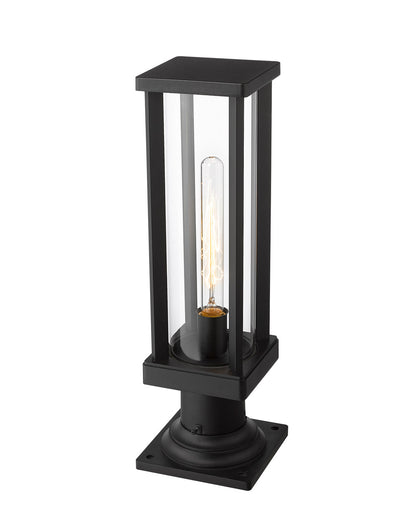 Z-Lite Glenwood 1 Light Outdoor Pier Mounted Fixture in Black 586PHMR-533PM-BK