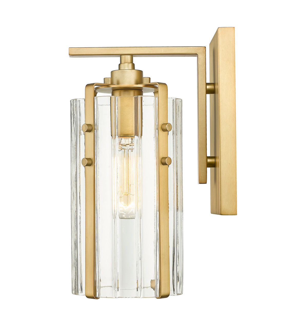 Z-Lite Alverton 1 Light Wall Sconce in Rubbed Brass 3036-1S-RB