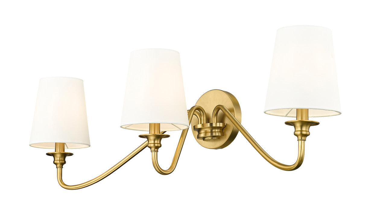 Z-Lite Gianna 3 Light Wall Sconce in Modern Gold 7509-3S-MGLD