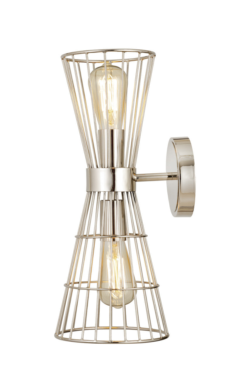 Z-Lite Alito 2 Light Wall Sconce in Polished Nickel 6015-2S-PN