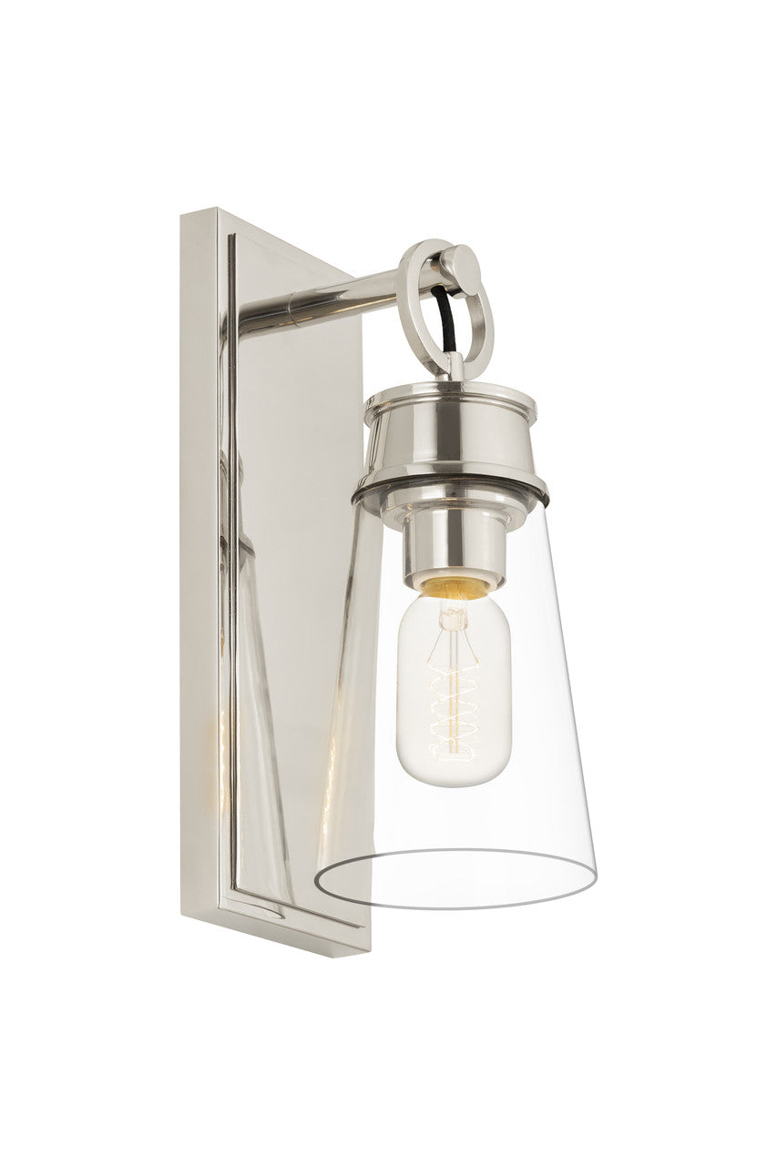 Z-Lite Wentworth 1 Light Wall Sconce in Polished Nickel 2300-1SS-PN