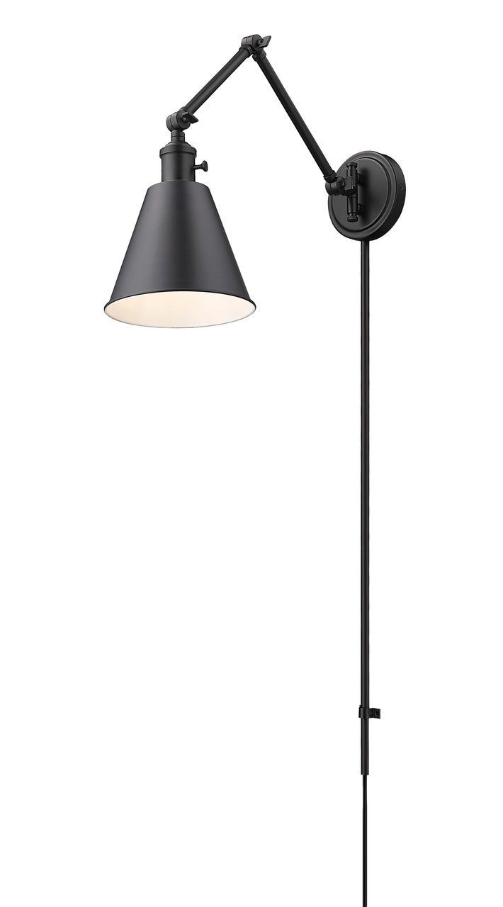 Z-Lite Gayson 1 Light Wall Sconce in Matte Black 349S-MB