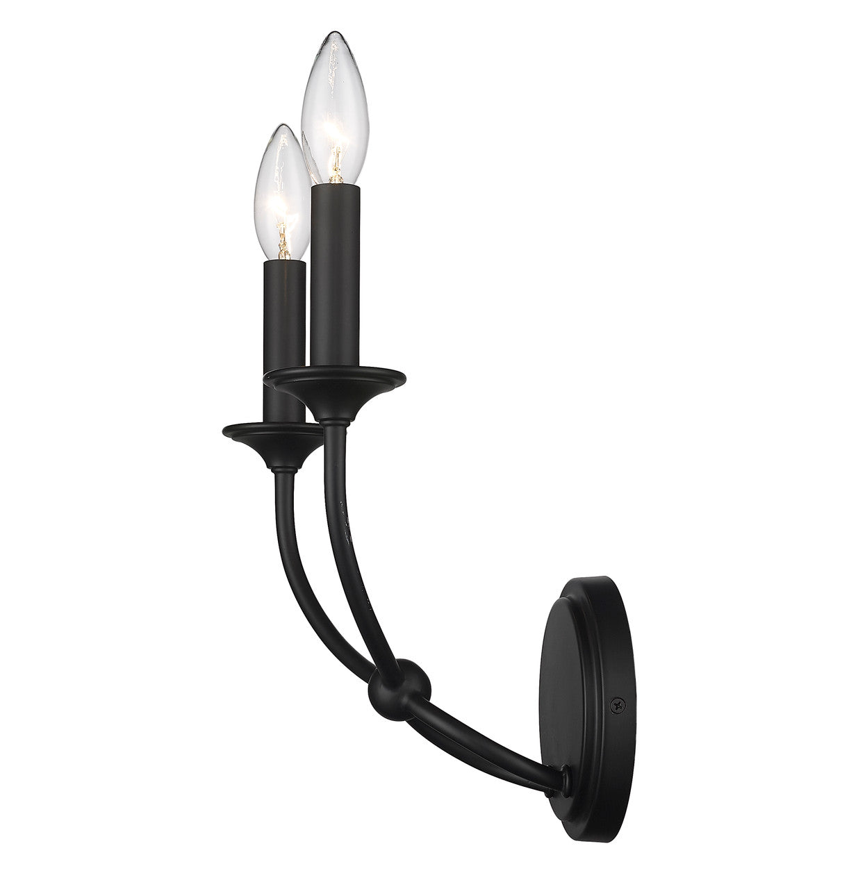 Z-Lite Arabella 2 Light Wall Sconce in Matte Black 3500-2S-MB