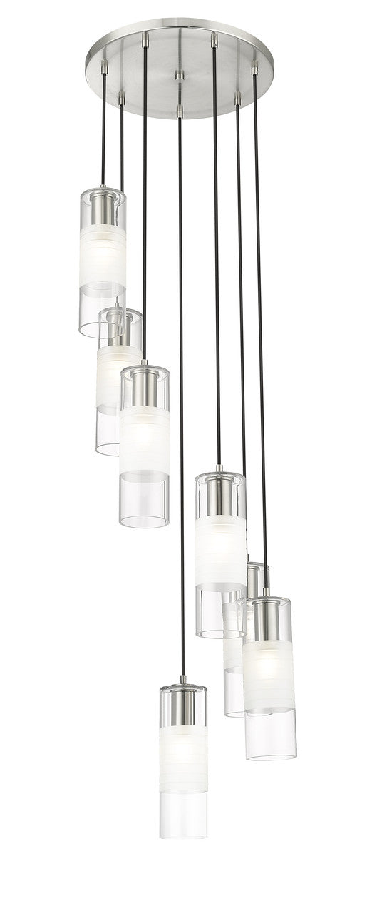 Z-Lite Alton 7 Light Chandelier in Brushed Nickel 824P-7R-BN