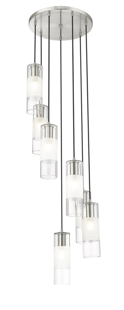 Z-Lite Alton 7 Light Chandelier in Brushed Nickel 824P-7R-BN