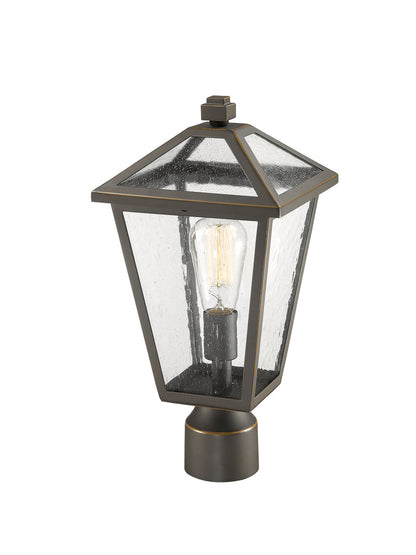 Z-Lite Talbot 1 Light Outdoor Post Mount Fixture in Oil Rubbed Bronze 579PHMR-ORB