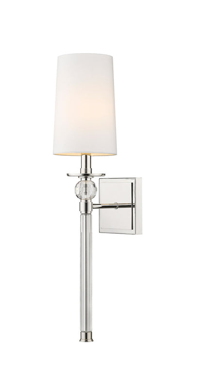 Z-Lite Mia 1 Light Wall Sconce in Polished Nickel 805-1S-PN