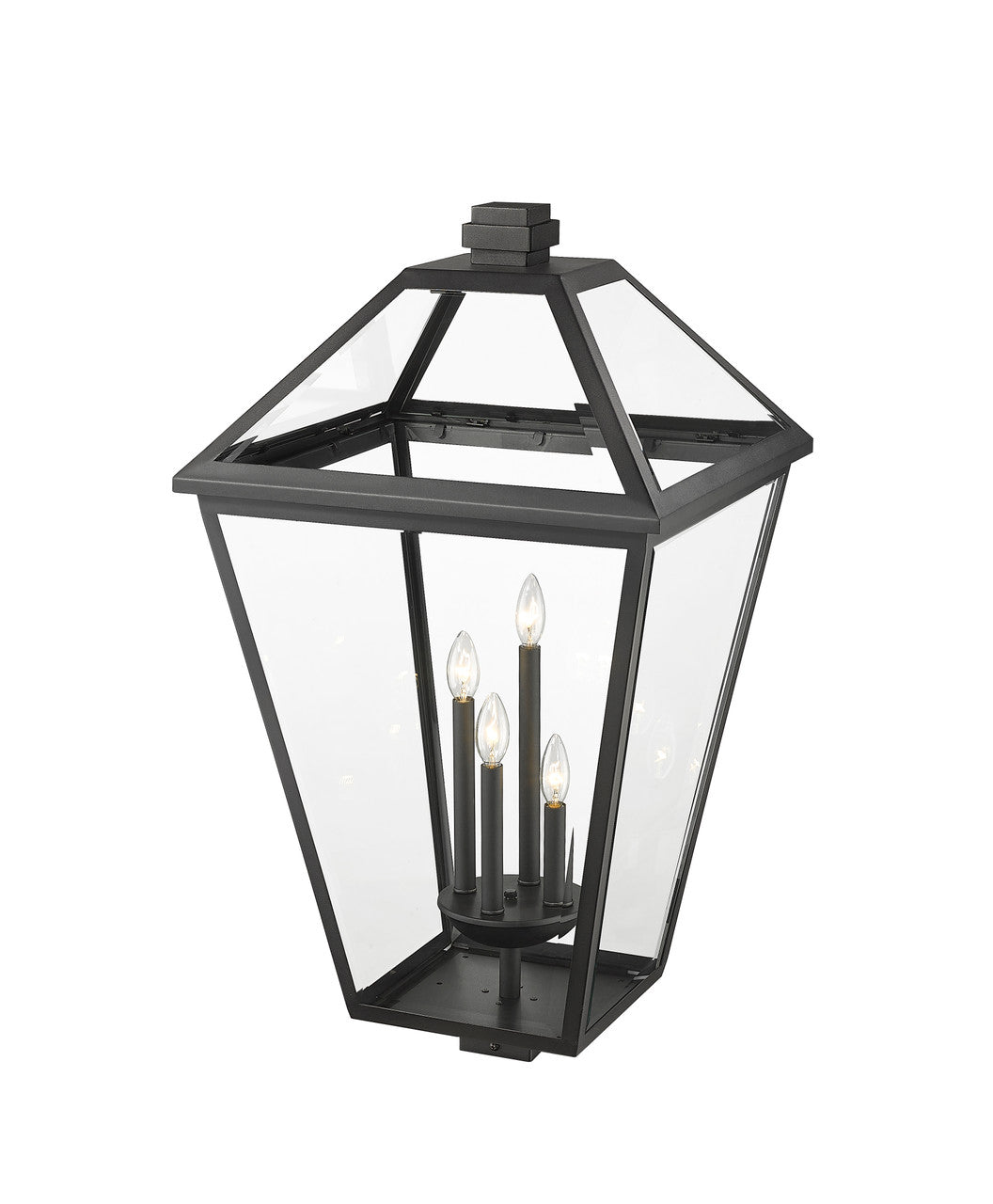 Z-Lite Talbot 4 Light Outdoor Post Mount Fixture in Black 579PHXLXS-BK