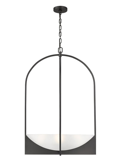 Z-Lite Devon 6 Light Chandelier in Matte Black 1947-38MB