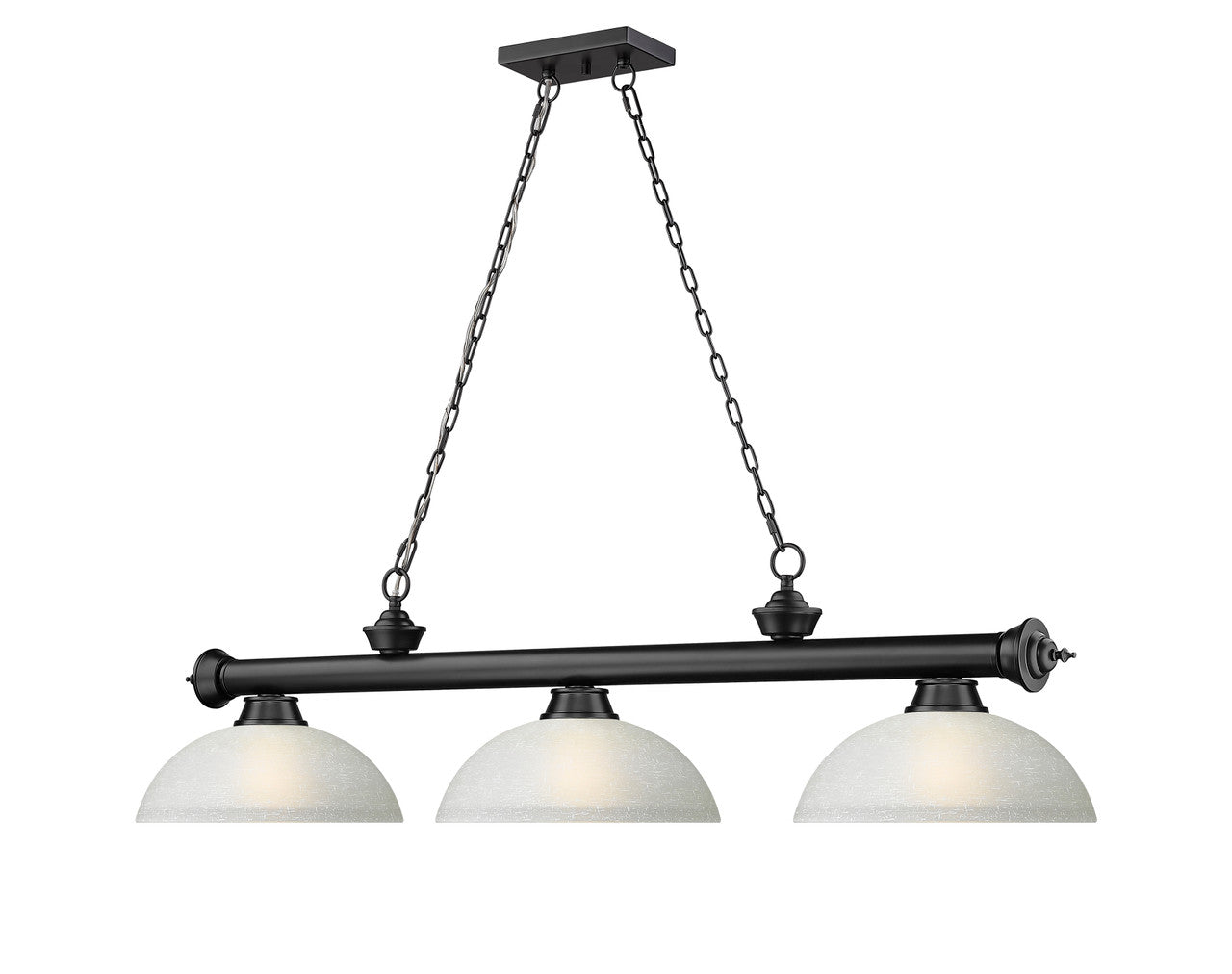 Z-Lite Cordon 3 Light Billiard in Matte Black 2306-3MB-DWL14