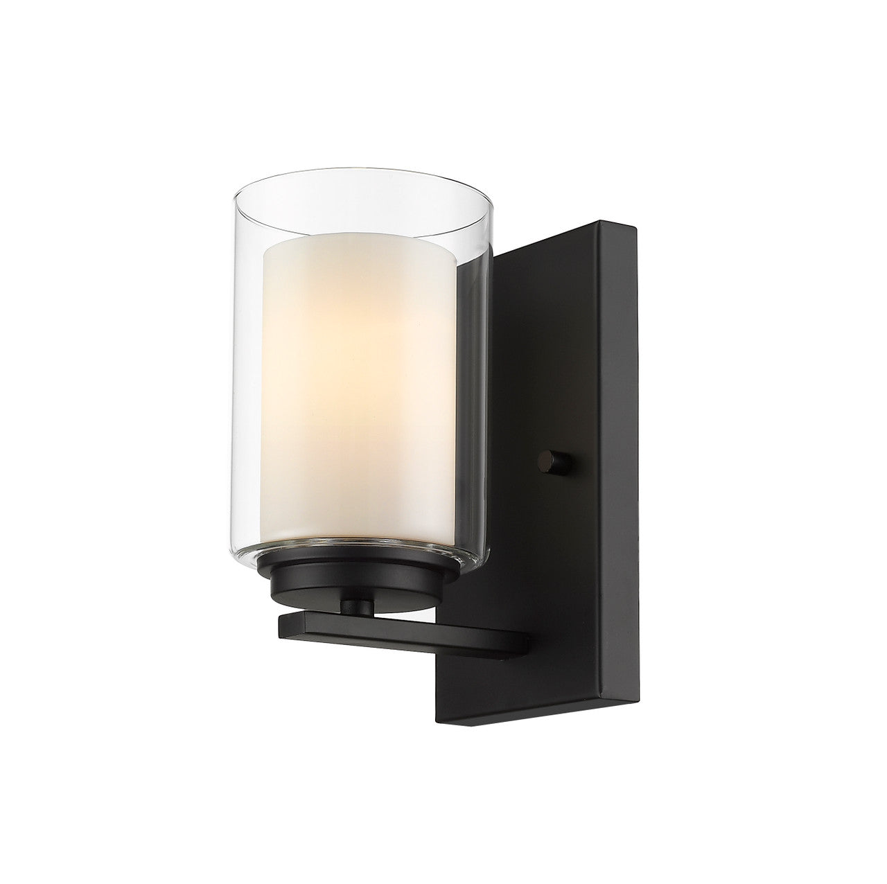 Z-Lite Willow 1 Light Wall Sconce in Matte Black 426-1S-MB