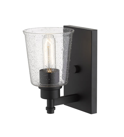 Z-Lite Bohin 1 Light Wall Sconce in Matte Black 464-1S-MB