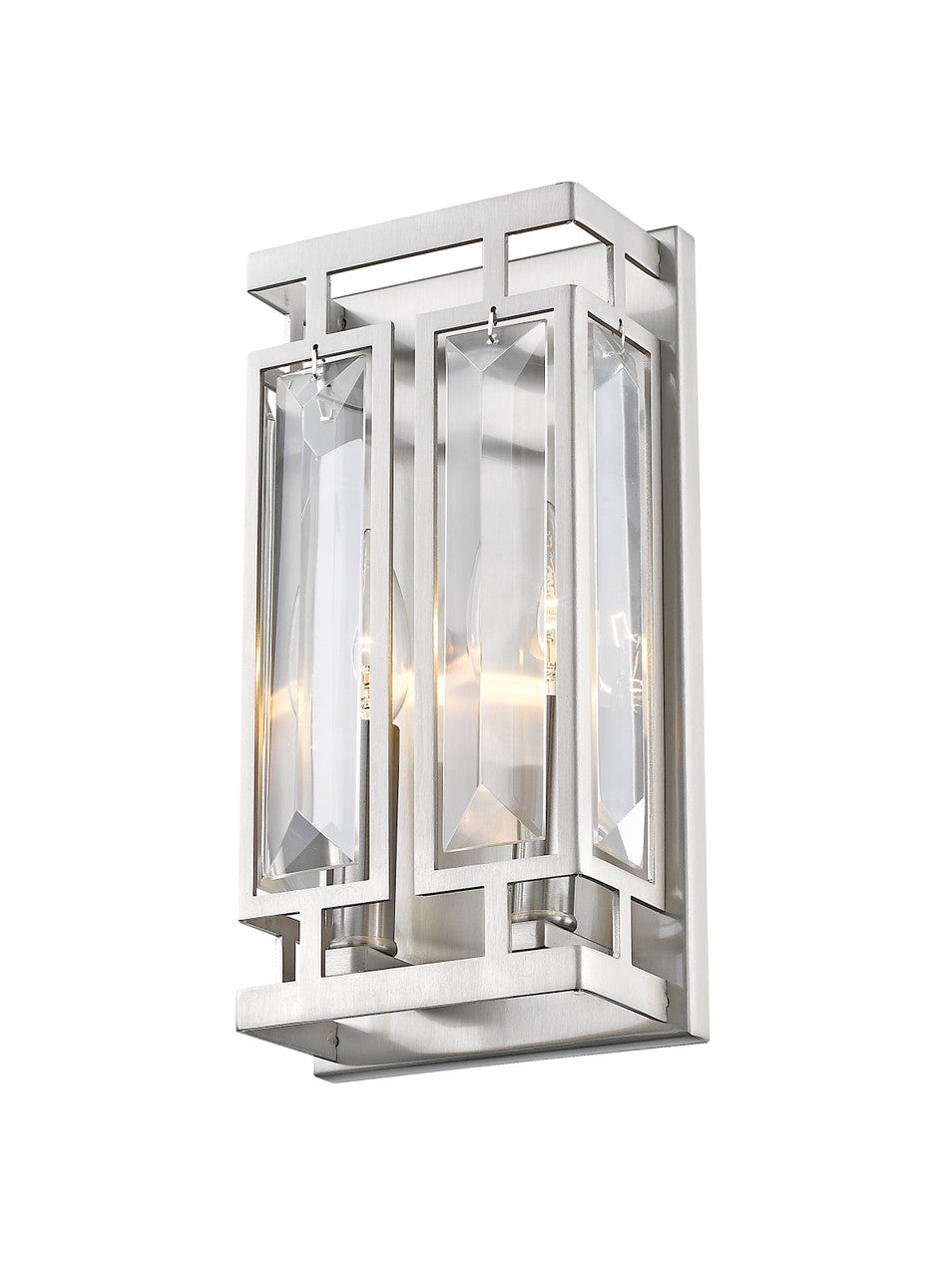 Z-Lite Mersesse 2 Light Wall Sconce in Brushed Nickel 6006-2S-BN