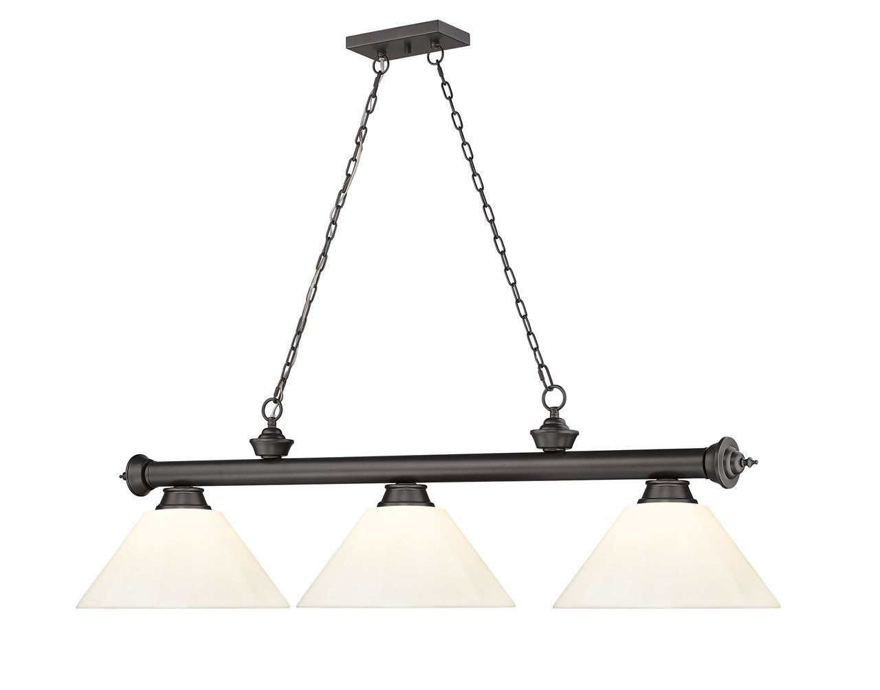 Z-Lite Cordon 3 Light Billiard in Bronze 2306-3BRZ-PWH