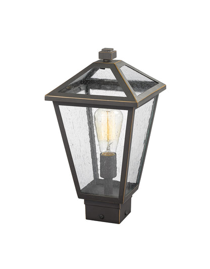 Z-Lite Talbot 1 Light Outdoor Post Mount Fixture in Oil Rubbed Bronze 579PHMS-ORB