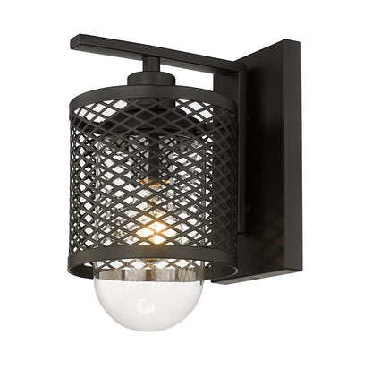 Z-Lite Kipton 1 Light Wall Sconce in Matte Black 3037-1S-MB