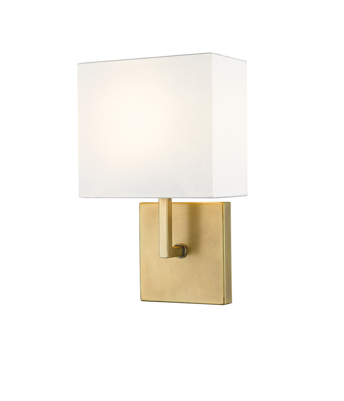 Z-Lite Saxon 1 Light Wall Sconce in Rubbed Brass 815-1S-RB