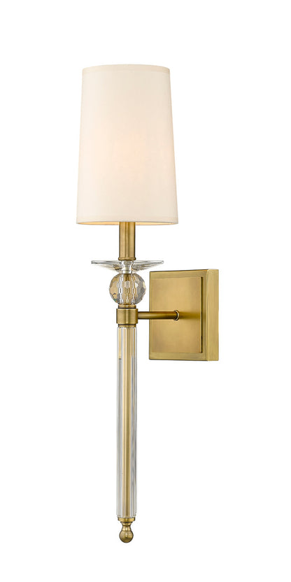 Z-Lite Ava 1 Light Wall Sconce in Rubbed Brass 804-1S-RB