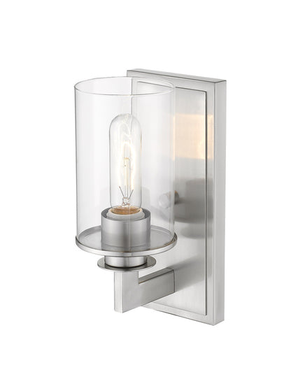 Z-Lite Savannah 1 Light Wall Sconce in Brushed Nickel 462-1S-BN