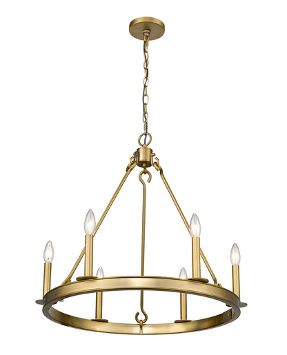 Z-Lite Barclay 6 Light Chandelier in Olde Brass 482R-6OBR