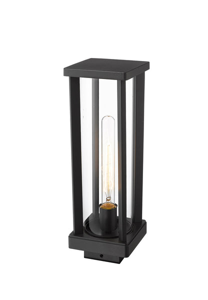 Z-Lite Glenwood 1 Light Outdoor Post Mount Fixture in Black 586PHMS-BK