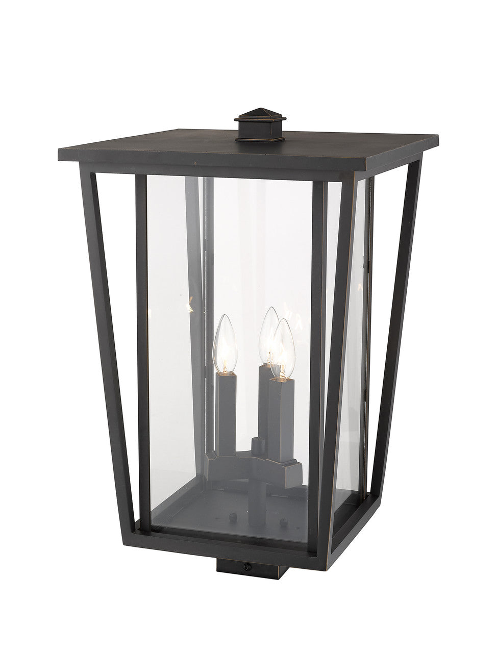 Z-Lite Seoul 3 Light Outdoor Post Mount Fixture in Oil Rubbed Bronze 571PHXLS-ORB