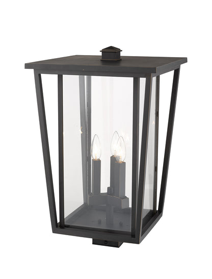 Z-Lite Seoul 3 Light Outdoor Post Mount Fixture in Oil Rubbed Bronze 571PHXLS-ORB