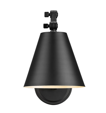 Z-Lite Regent 1 Light Wall Sconce in Matte Black 347S-MB