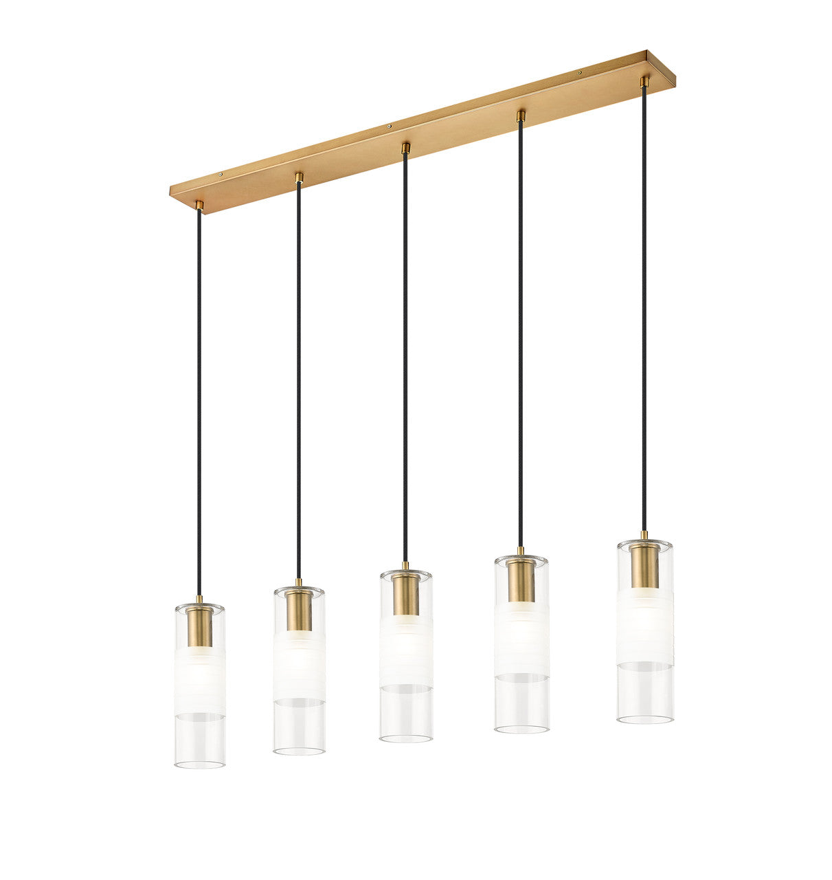 Z-Lite Alton 5 Light Linear Chandelier in Modern Gold 824P-5L-MGLD