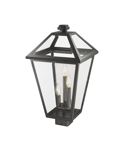 Z-Lite Talbot 3 Light Outdoor Post Mount Fixture in Black 579PHXLS-BK