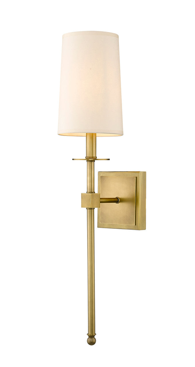 Z-Lite Camila 1 Light Wall Sconce in Rubbed Brass 811-1S-RB