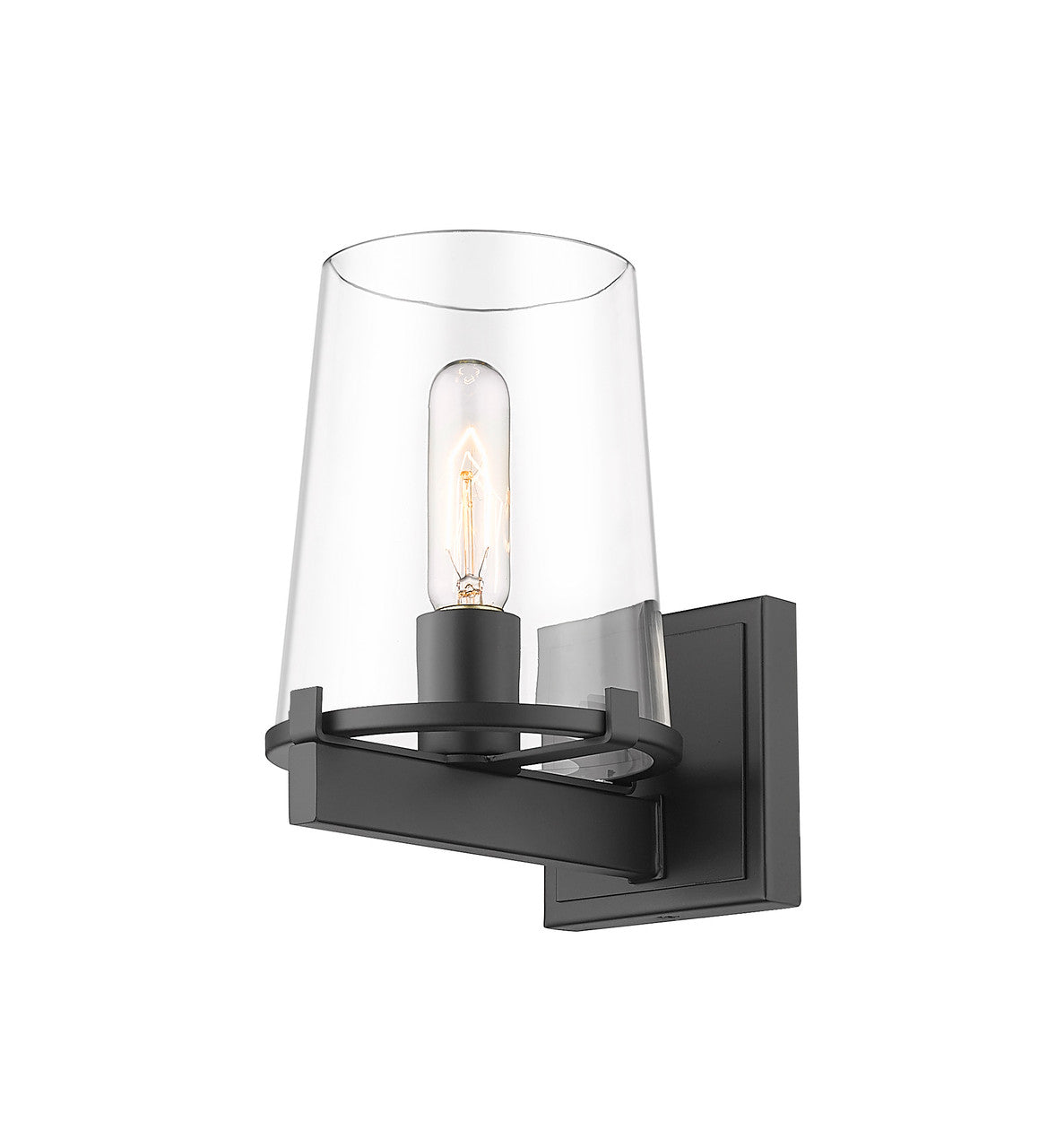 Z-Lite Callista 1 Light Wall Sconce in Matte Black 3032-1V-MB